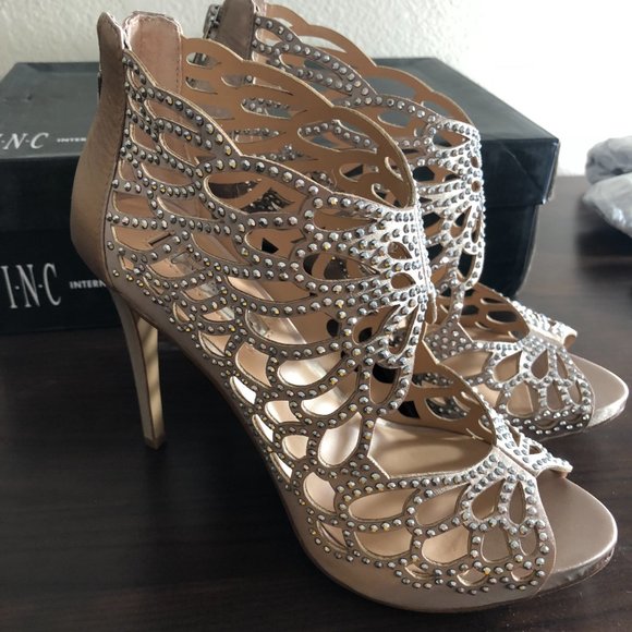 INC International Concepts Womens Sarane Fabric Open Toe, Bisque, Size 7.5M - Picture 2 of 7